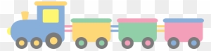 Pastel Cliparts - Baby Toys Train Clipart