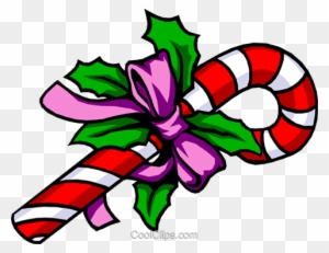 Christmas Candy Cane Royalty Free Vector Clip Art Illustration - Christmas Cartoon Candy Cane