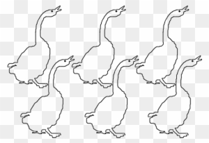 Six Geese A Laying - 6 Geese A Laying Coloring Page