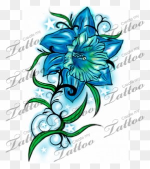 Vivid Daffodil Tattoo  December Birth Flower Tattoo  Free Transparent PNG  Clipart Images Download