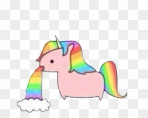 Transparent On Picsart Unicorn Throwing Up Rainbow Free Transparent Png Clipart Images Download