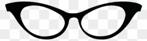 Cat Eye Glasses Clip Art - Cat Eye Glasses Outline