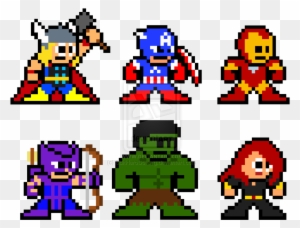 Youtube Thor Pixel Art Marvel Comics Marvel Cinematic - 8 Bit Avengers ...
