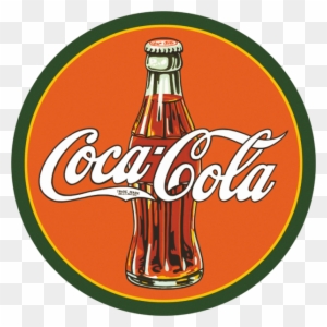 Coca-cola Bottle & Logo - Coca Cola Bottle Round Metal Sign
