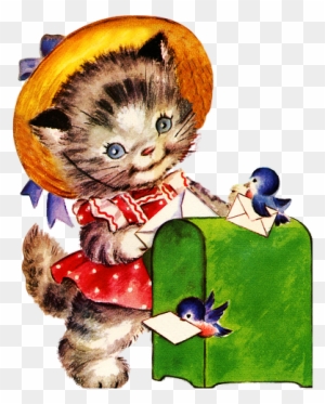 Vintage Greeting Cards - Kitten