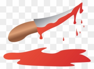 Knife Clipart Horror - Cartoon Knife With Blood Png