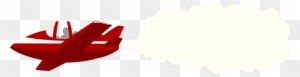Illustration Of An Airplane With A Blank Smoke Cloud - Plane With Banner Png