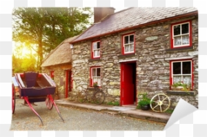 Traditional Irish Cottage House Architecture Wall Mural - Traditional Irish House