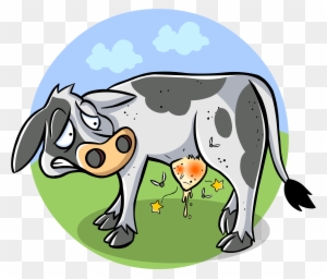 Drawing Of An Ill Cow - World Veterinary Day 2018 Theme