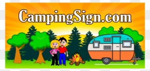 Custom Camping Signs And Decals - Vintage Fan Travel Trailer Pillow Case