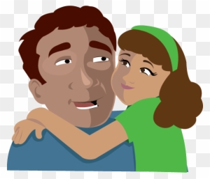 Free Clip - Father Hugging Daughter Clipart