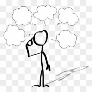 person with thinking bubble clipart