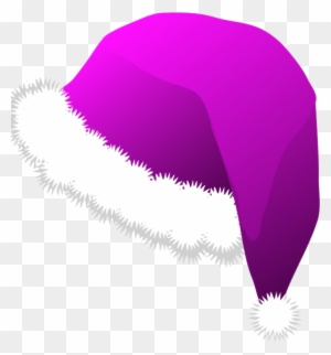 Christmas Santa Claus Hats Clipart - Purple Santa Hat Transparent
