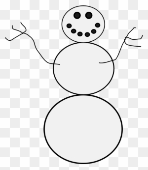 Clip Art - Snowman With No Buttons