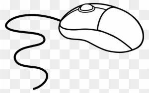 computer mouse clip art black and white