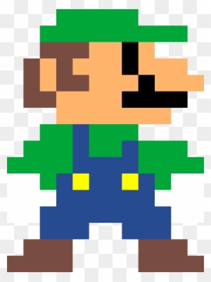 Luigi Clipart Pixel - 8 Bit Modern Mario - Free Transparent PNG Clipart  Images Download