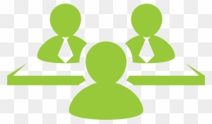 Businessmen Having A Meeting - Office Worker Icon White