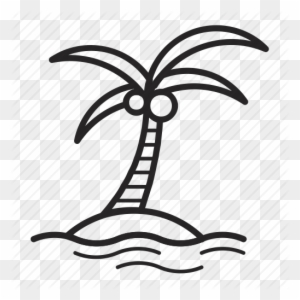 Coconut Clipart Coconut Island - Palm Tree Icon Transparent