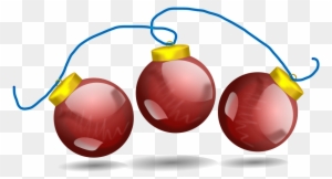 Christmas Clipart - Christmas Ornaments On A String