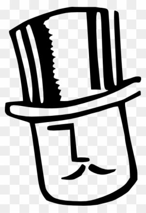 Man Wearing Hat Clip Art 103023 Cartoon Man Wearing - Cartoon Man With Top Hat