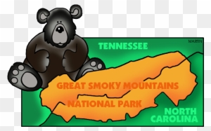Famous Landmarks From Tennessee - Great Smoky Mountains National Park Clipart