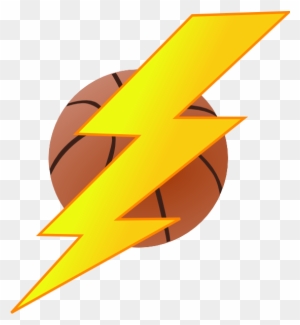 Oklahoma City Thunder Lightning Basketball Clip Art - Basketball With Lightning Bolt