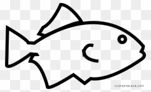 simple fish clipart black and white