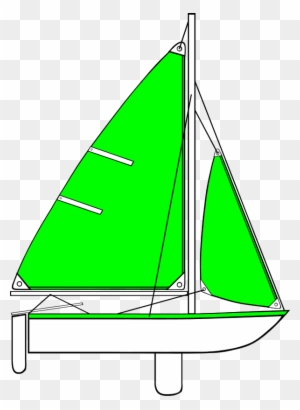 Sail Boat With Long Sail And Mast - Parts Of A Sailboat Diagram