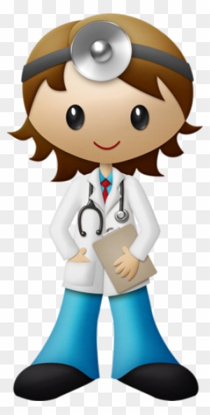 Brown Haired Female Doctor - Blonde Female Doctor Cartoon