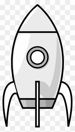 Clip Art Space Ship - Black And White Clipart Of Rockets