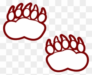 Modified Bear Paw Clip Art - Bear Track Coloring Pages