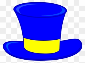 Top Hat Clipart Blue Top Hat Clip Art At Clker Vector - Clip Art Top Hats