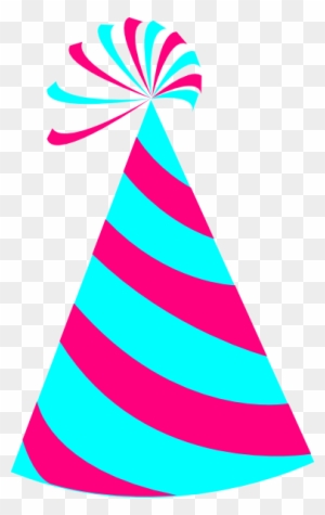 Pink And Blue Party Hat Clip Art - Animated Party Hat