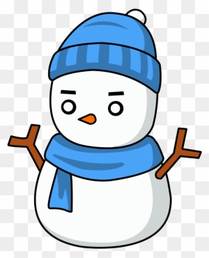 Snowman With Blue Hat