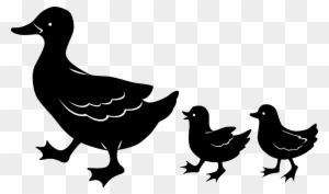 Duck Family Silhouettes Clip Art - Not Tested On Animals