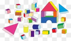 Building Blocks Cubes Cylinders Prismatic - Building Blocks Clipart Png