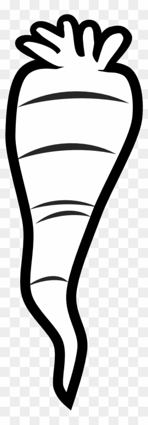 Black And White Carrot Clipart