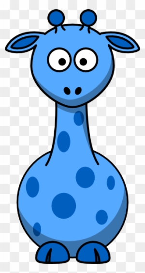 Blue Giraffe Clip Art At Clker - Cartoon Giraffe