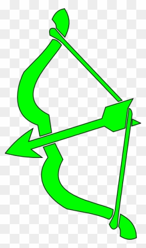 Bow And Arrow Cartoon - Green Bow And Arrow Clip Art