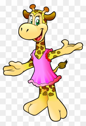 This Free Icons Png Design Of Giraffe Wearing A Dress - Cartoon Giraffe With Clothes