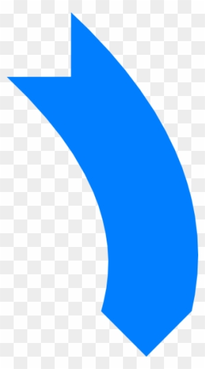 Blue Curved Arrow Clip Art - Blue Curved Arrow Vector