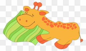 Giraffe Clipart For Kids - Animals Sleeping Clip Art