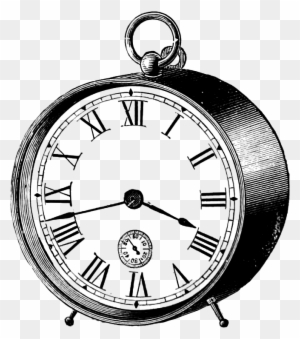 Download Black Vintage Clock Png Clip Art - Roman Numeral Watch Face