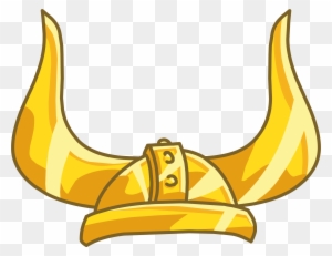 Horns Clipart Vikings - Club Penguin Gold Viking Helmet