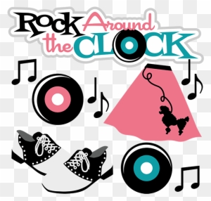 50s Clip Art - Rock Around The Clock Png