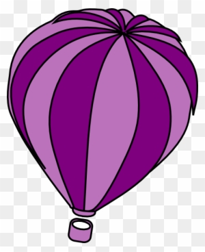 Hot Air Balloon Purple Clip Art At Clker - Purple Hot Air Balloon Clipart