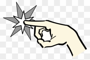 Hand Pointing At Star Clipart, Vector Clip Art Online, - Animated Pointing Hand