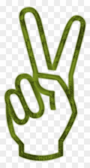 Hand Peace Sign Clipart Kid - Peace Symbol V Sign