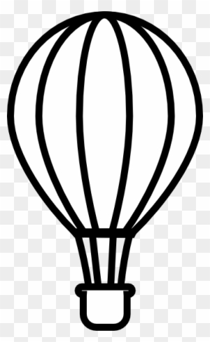 Hot Air Balloon Clipart Black And White - Hot Air Balloon Outline Clipart