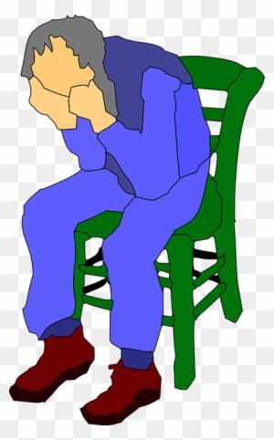 Man Sitting On A Chair Clip Art At Clker - Sitting In A Chair Clipart